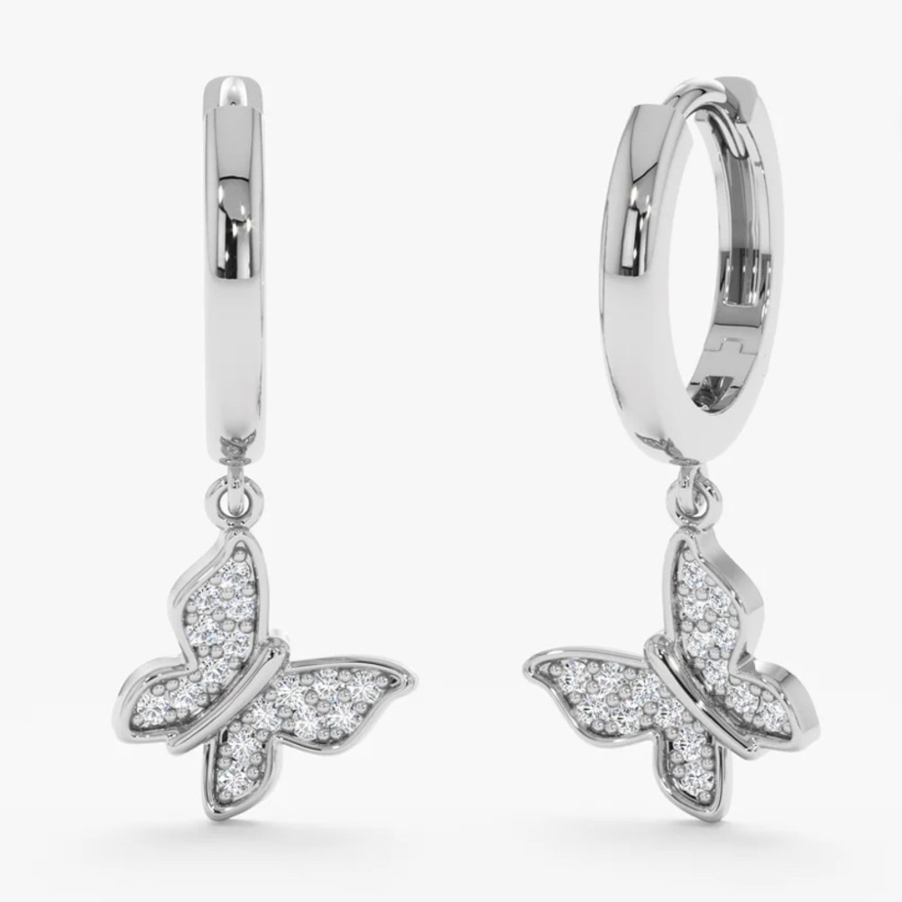 Moissanite Hoop Earrings